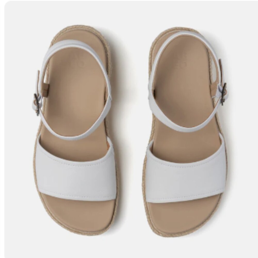 NEW ABEO Solstice Buckle Sandal Metatarsal White Size 8 - Picture 2 of 6